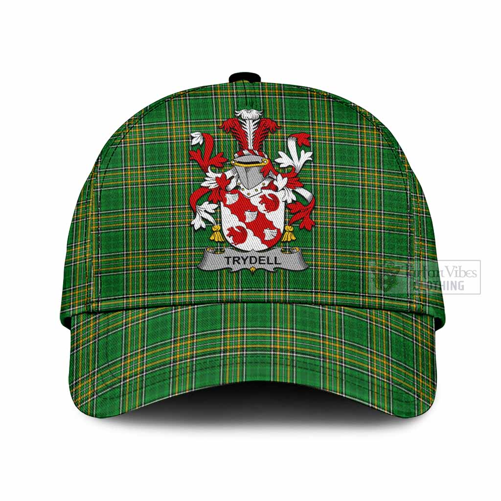 Tartan Vibes Clothing Trydell Irish Clan Tartan Classic Cap with Coat of Arms