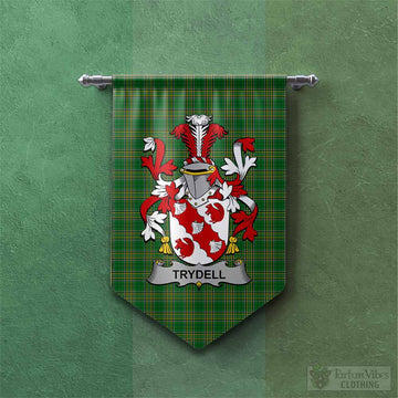 Trydell Irish Clan Tartan Gonfalon, Tartan Banner with Coat of Arms Chevron - Tartan Vibes Clothing