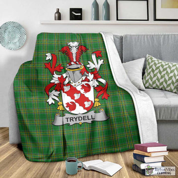 Trydell Irish Clan Tartan Blanket with Coat of Arms - Tartan Vibes Clothing