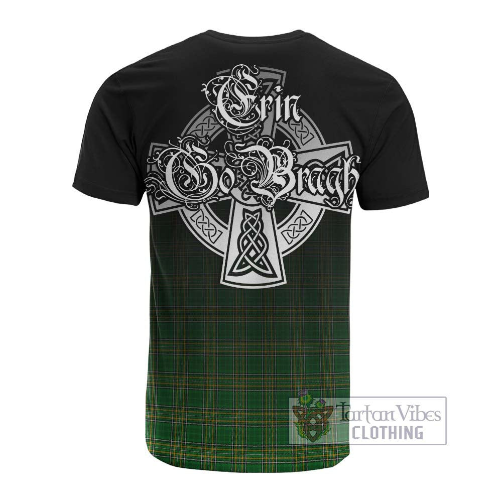 Trydell Irish Clan Cotton T-shirt with Coat of Arms Erin Go Bragh Celtic Inspired - Tartan Vibes Clothing