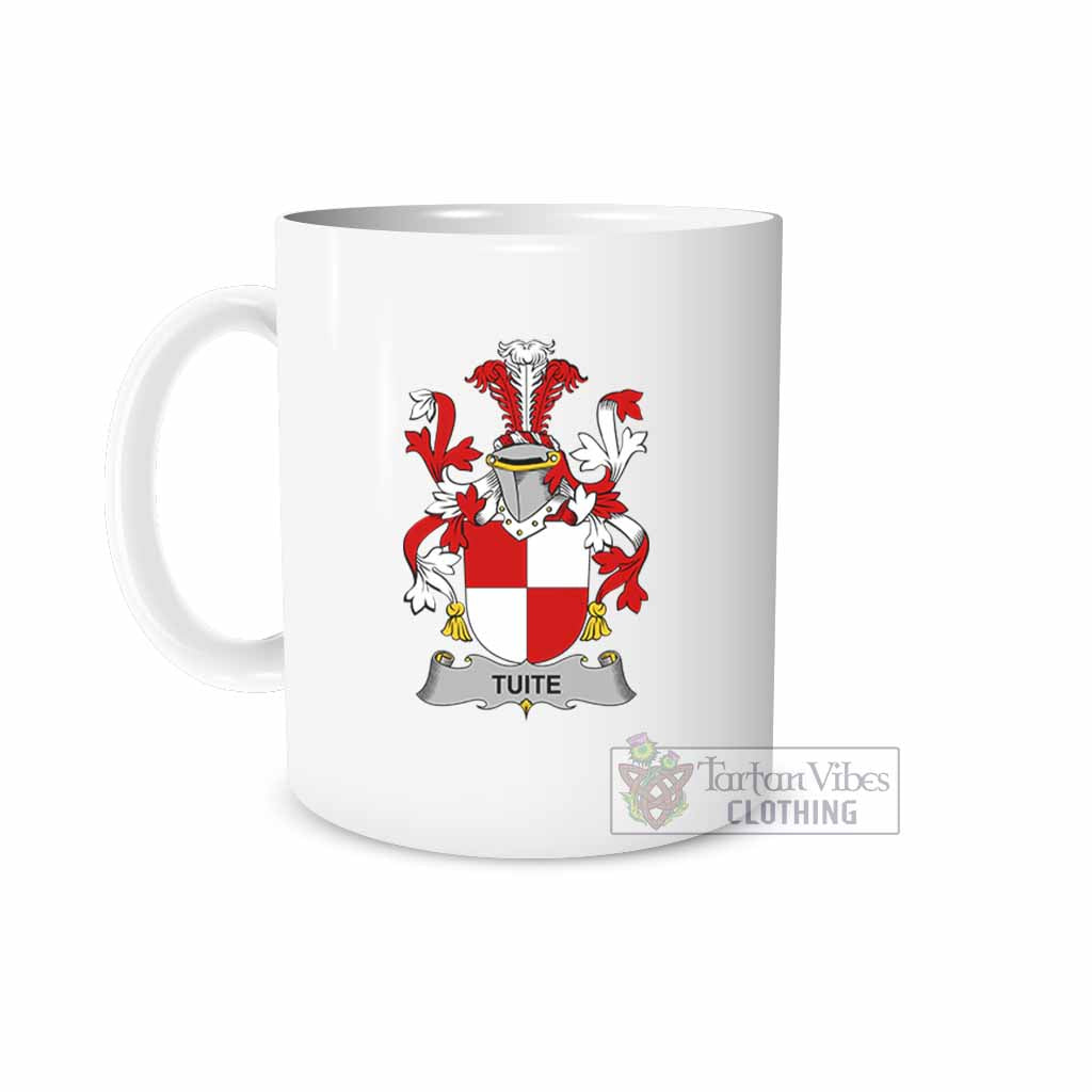 Tartan Vibes Clothing Tuite Irish Clan Coat of Arms Ceramic Mug