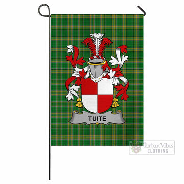 Tuite Irish Clan Tartan Flag with Coat of Arms