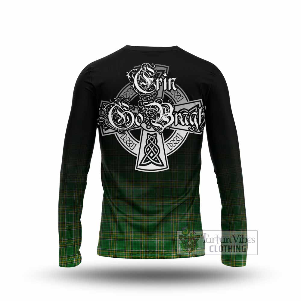 Tully Irish Clan Long Sleeve T-Shirt with Coat of Arms Erin Go Bragh Celtic Inspired - Tartan Vibes Clothing