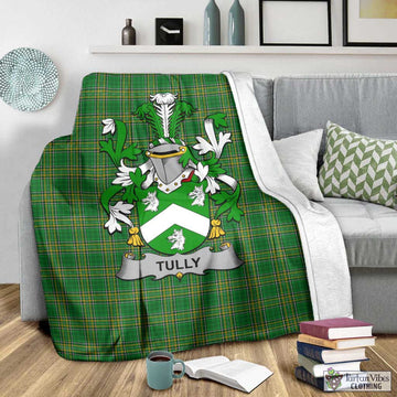 Tully Irish Clan Tartan Blanket with Coat of Arms - Tartan Vibes Clothing