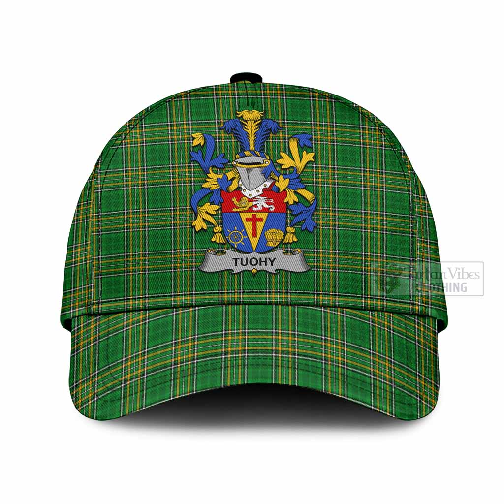 Tartan Vibes Clothing Tuohy Irish Clan Tartan Classic Cap with Coat of Arms