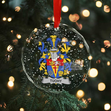 Tuohy Irish Clan Christmas Glass Ornament with Coat of Arms