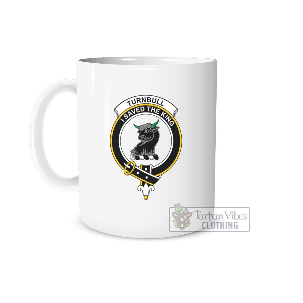 Turnbull Family Crest Ceramic Mug White - 2D-tartanvibesclothing