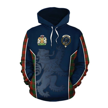 Turnbull Tartan Cotton Hoodie with Family Crest and Lion Rampant Vibes Sport Style