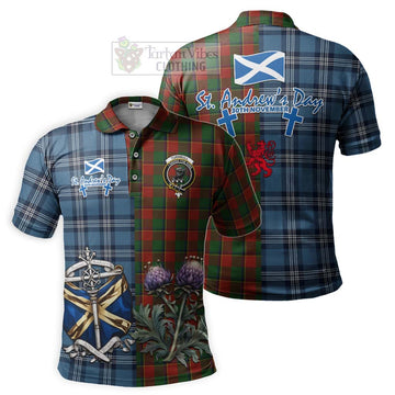 Turnbull Tartan Polo Shirt Happy St. Andrew's Day Half Tartan Style