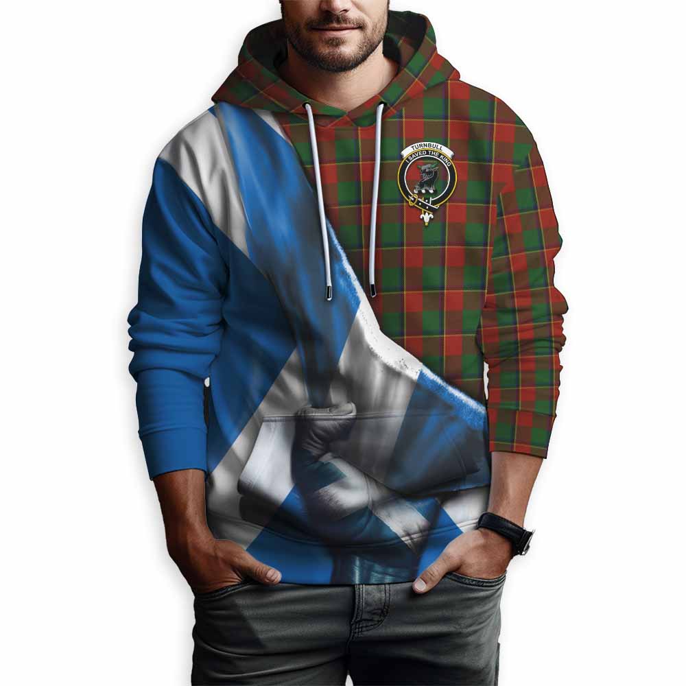 Tartan Vibes Clothing Turnbull Tartan Hoodie with Family Crest Scotland Patriotic Style