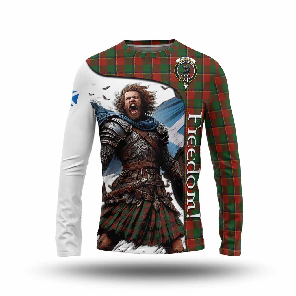 Tartan Vibes Clothing Turnbull Crest Tartan Long Sleeve T-Shirt Inspired by the Freedom of Scottish Warrior