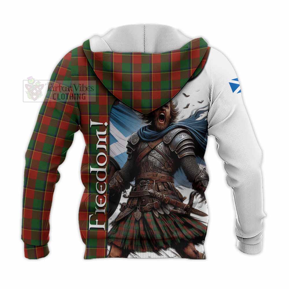 Tartan Vibes Clothing Turnbull Crest Tartan Knitted Hoodie Inspired by the Freedom of Scottish Warrior