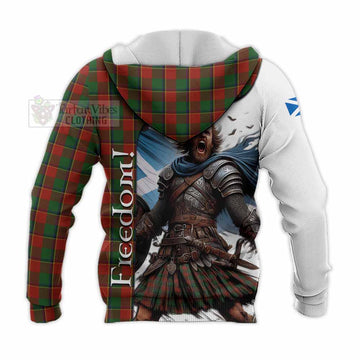 Turnbull Crest Tartan Knitted Hoodie Inspired by the Freedom of Scottish Warrior