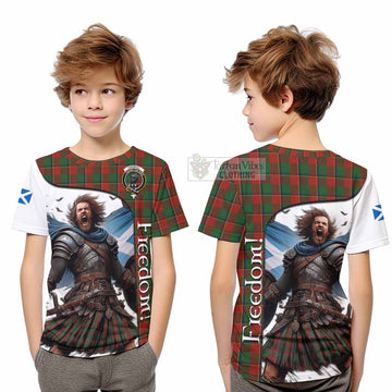 Turnbull Crest Tartan Kid T-Shirt Inspired by the Freedom of Scottish Warrior