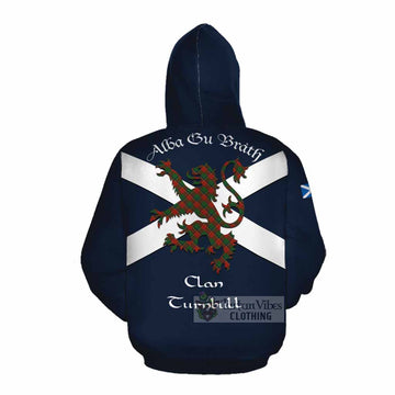 Turnbull Tartan Lion Rampant Cotton Hoodie Proudly Display Your Heritage with Alba Gu Brath and Clan Name