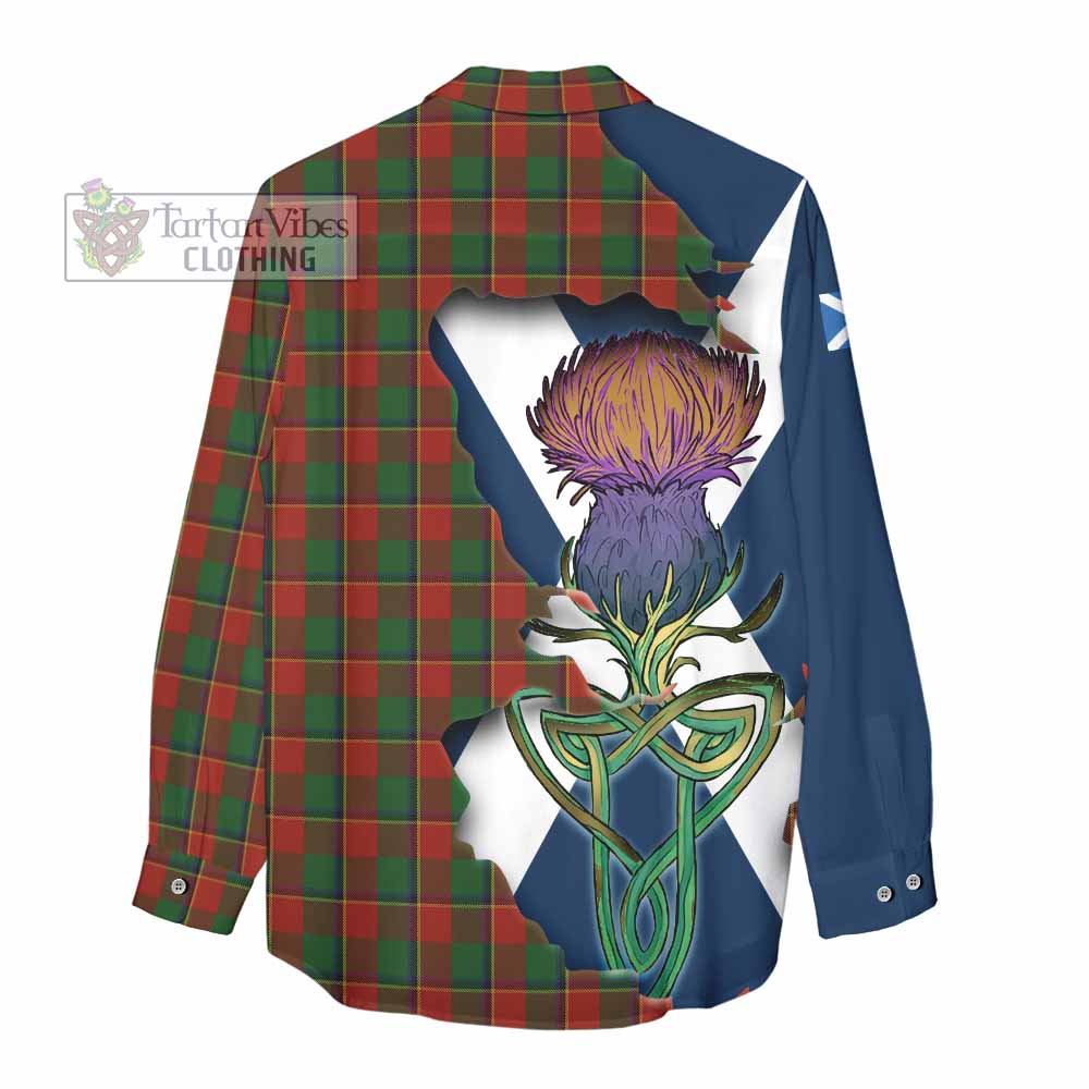 Turnbull Tartan Family Crest Women's Casual Shirt Scottish Thistle Celtic Inspired - Tartan Vibes Clothing