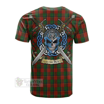 Turnbull Tartan Cotton T-shirt with Family Crest Celtic Skull Style