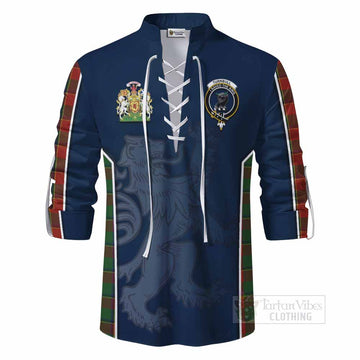 Turnbull Tartan Ghillie Kilt Shirt with Family Crest and Lion Rampant Vibes Sport Style