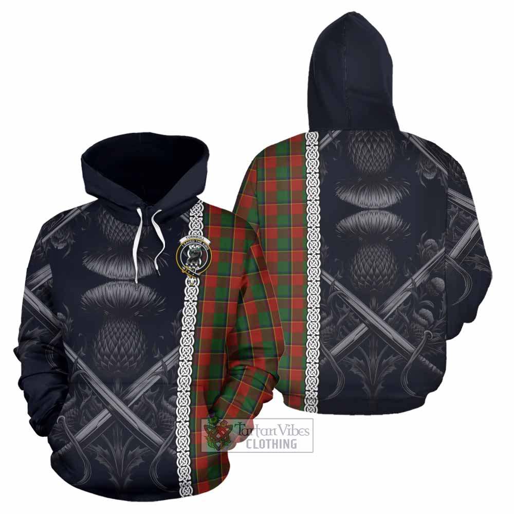 Turnbull Tartan Hoodie with Family Crest Cross Sword Thistle Celtic Vibes - Tartan Vibes Clothing