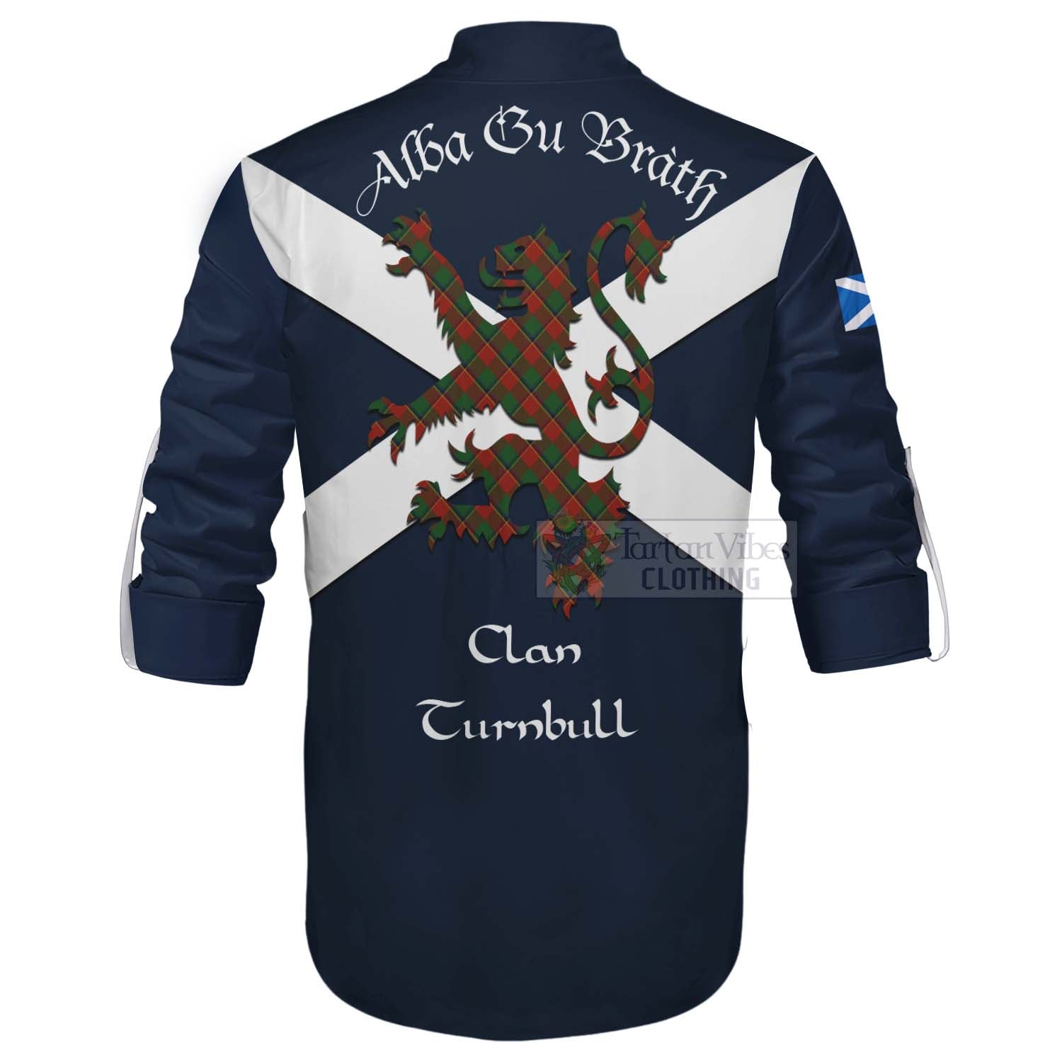 Tartan Vibes Clothing Turnbull Tartan Lion Rampant Ghillie Kilt Shirt Proudly Display Your Heritage with Alba Gu Brath and Clan Name