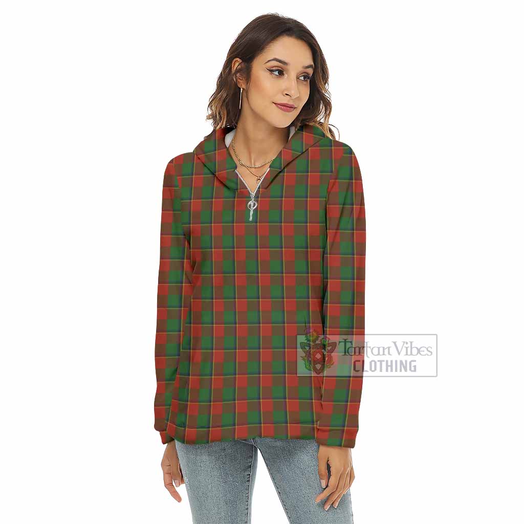 Turnbull Tartan Women's Borg Fleece Hoodie with Half Zip - Tartan Vibes Clothing