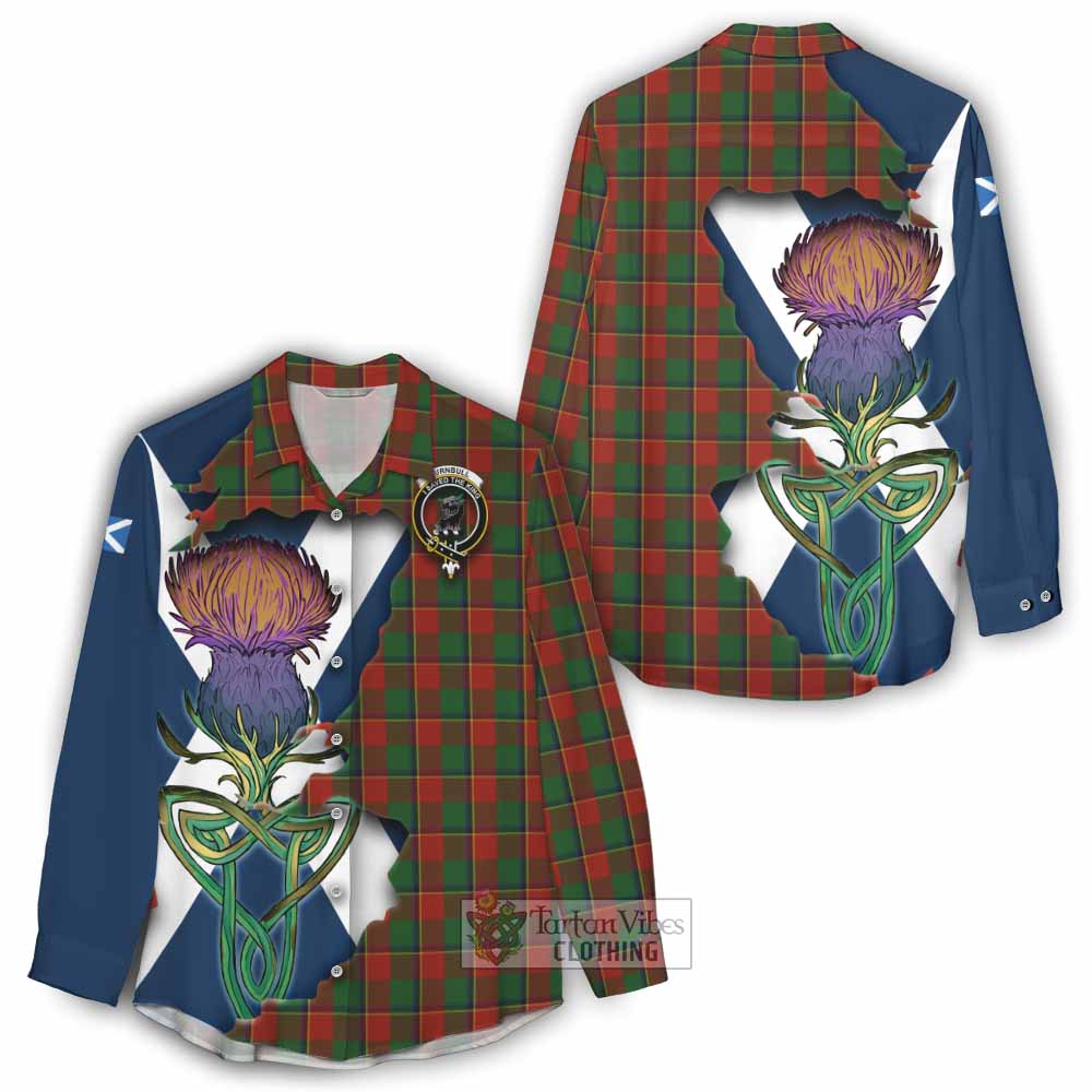 Turnbull Tartan Family Crest Women's Casual Shirt Scottish Thistle Celtic Inspired - Tartan Vibes Clothing