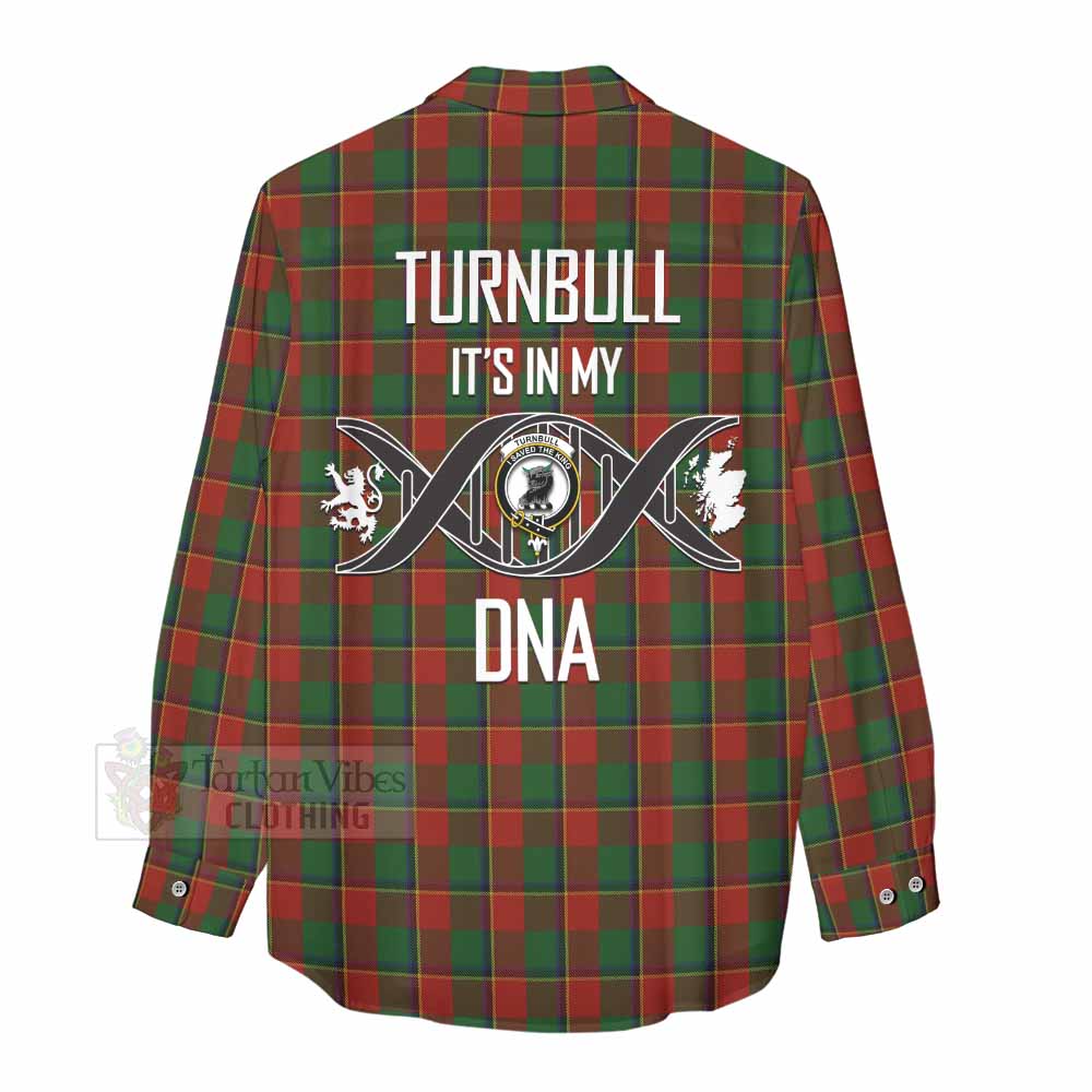 Tartan Vibes Clothing Turnbull Tartan Women's Casual Shirt with Family Crest DNA In Me Style