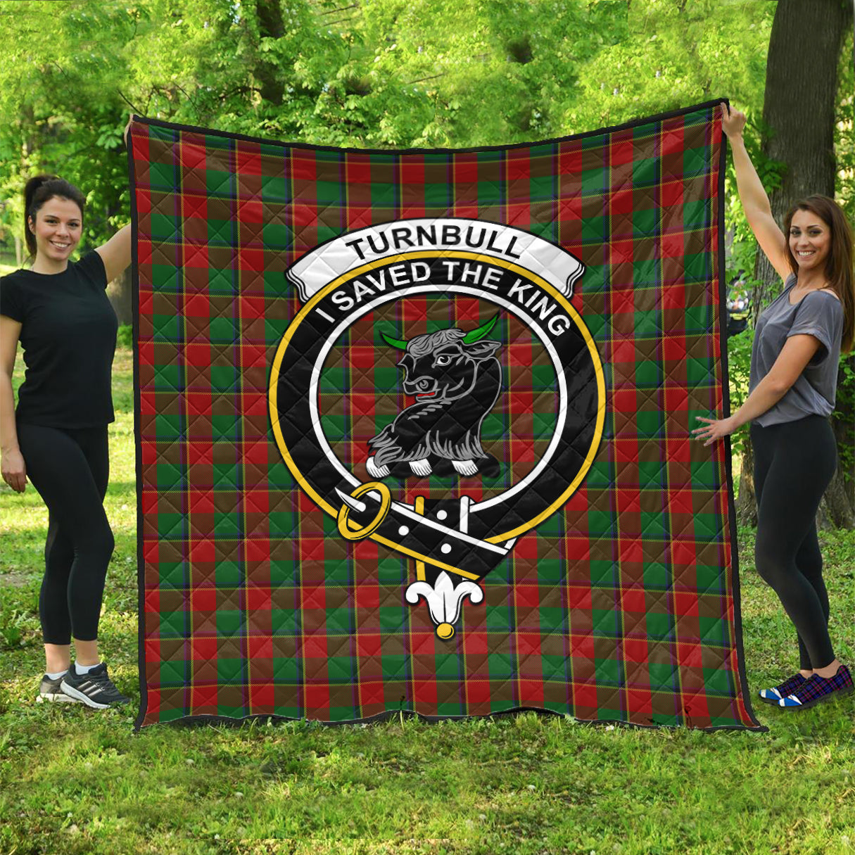 turnbull-dress-tartan-quilt-with-family-crest