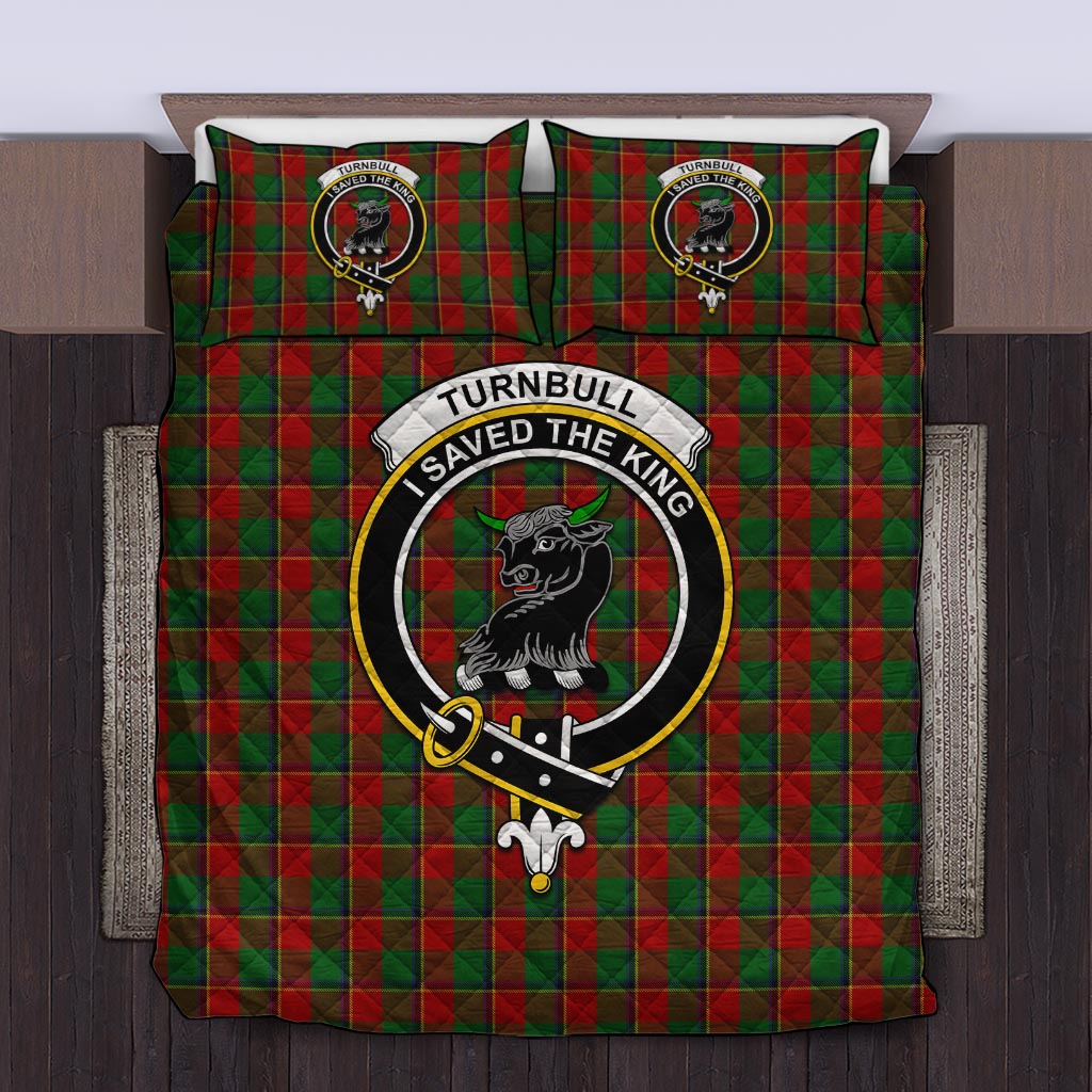 Turnbull Tartan Quilt Bed Set with Family Crest Twin - Tartan Vibes Clothing