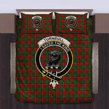 Turnbull Tartan Quilt Bed Set with Family Crest