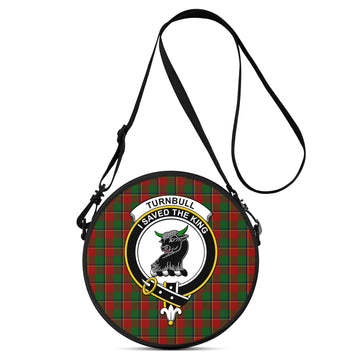 Turnbull Tartan Round Satchel Bags with Family Crest