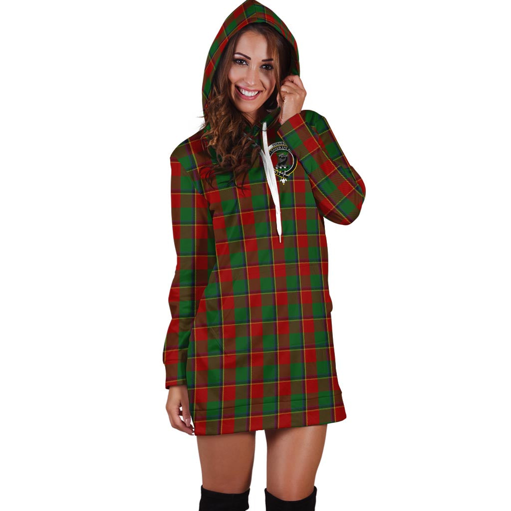 Turnbull Tartan Hoodie Dress with Family Crest - Tartan Vibes Clothing