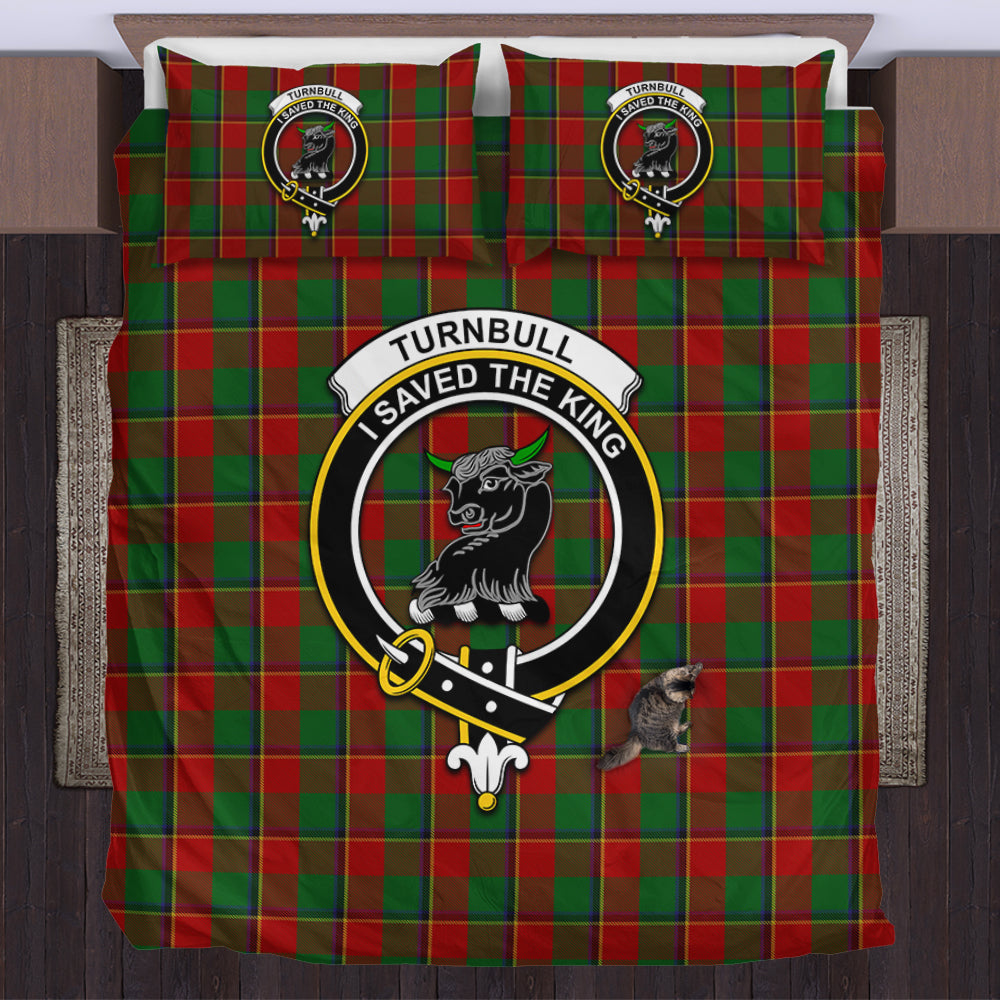 Turnbull Tartan Bedding Set with Family Crest US Bedding Set - Tartan Vibes Clothing