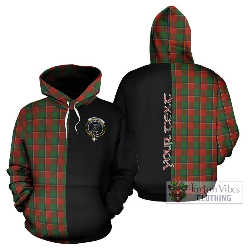 Turnbull Tartan Hoodie with Family Crest and Half Of Me Style Zip Hoodie - Tartanvibesclothing Shop