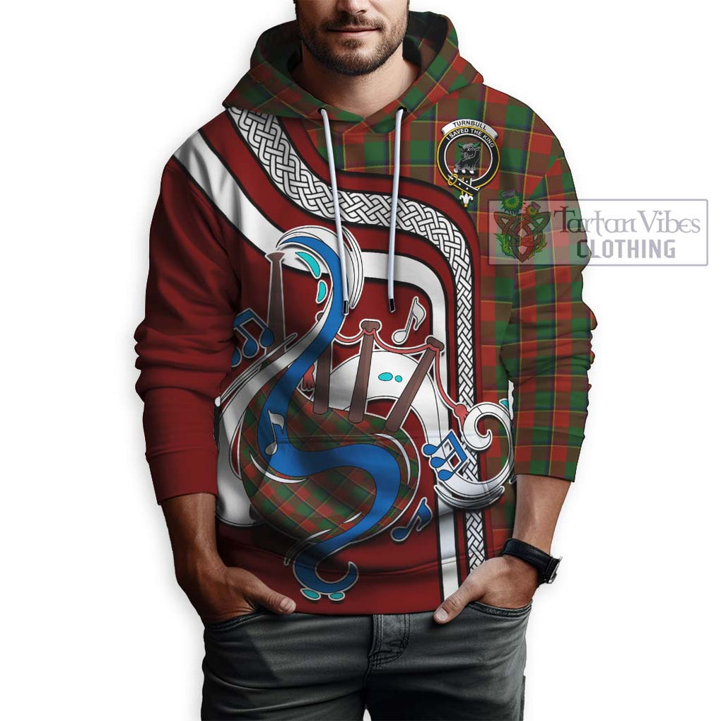 Turnbull Tartan Hoodie with Epic Bagpipe Style Zip Hoodie - Tartanvibesclothing Shop