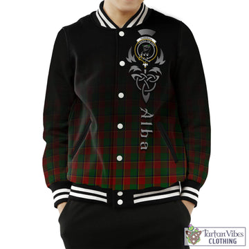 Turnbull Tartan Baseball Jacket Featuring Alba Gu Brath Family Crest Celtic Inspired