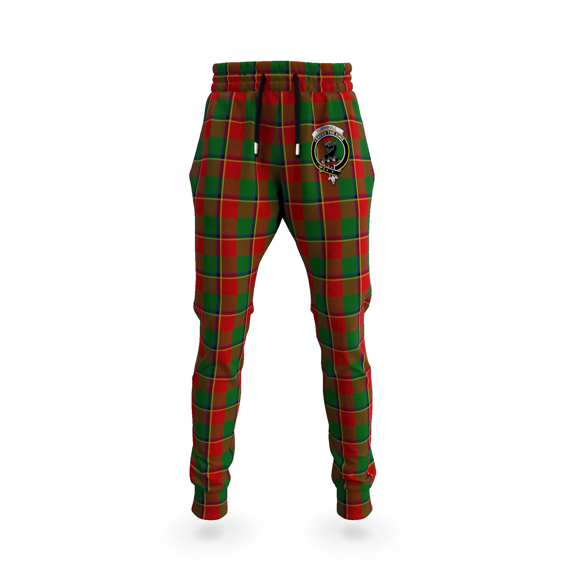 Turnbull Tartan Joggers Pants with Family Crest 5XL - Tartan Vibes Clothing