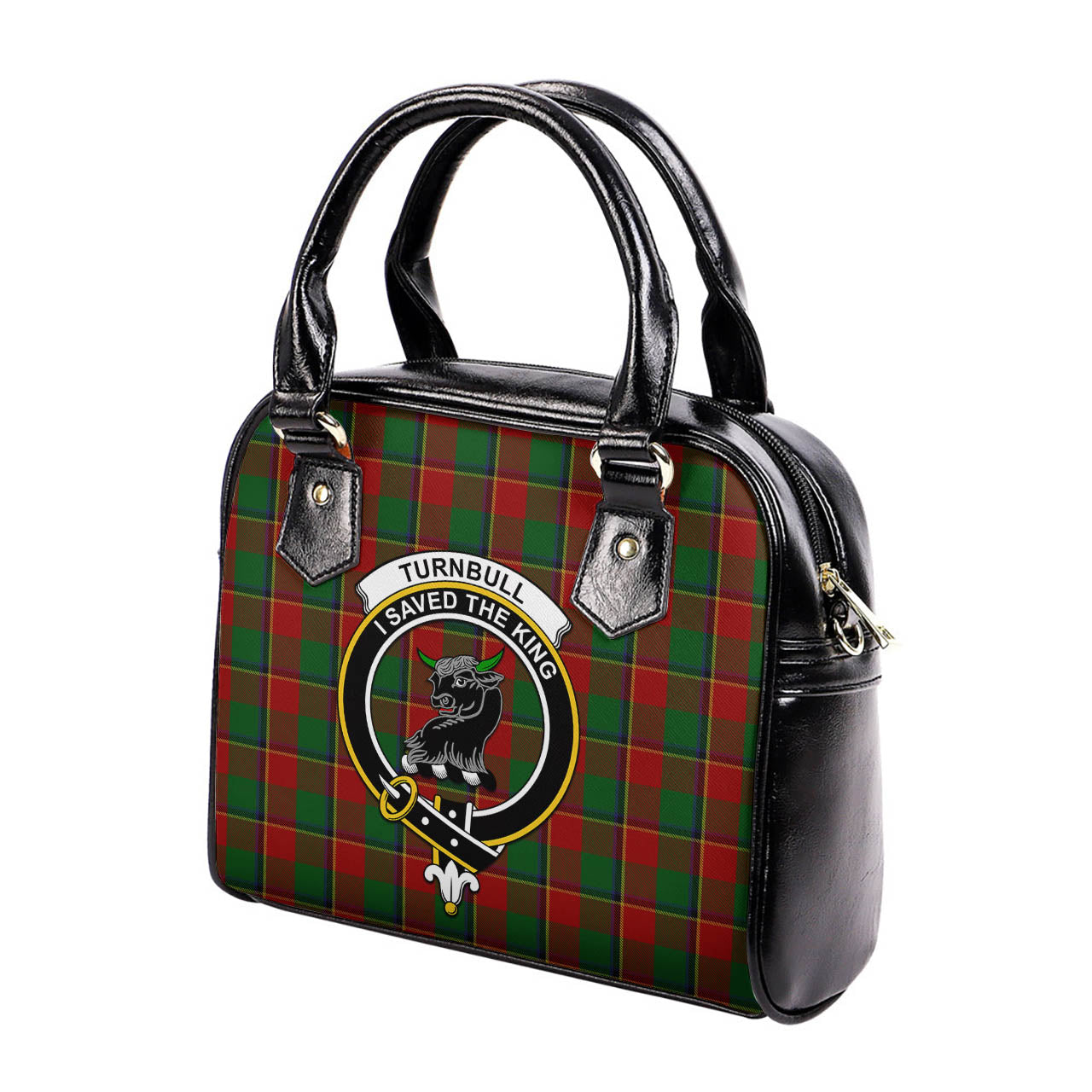 Turnbull Dress Tartan Shoulder Handbags with Family Crest - Tartanvibesclothing