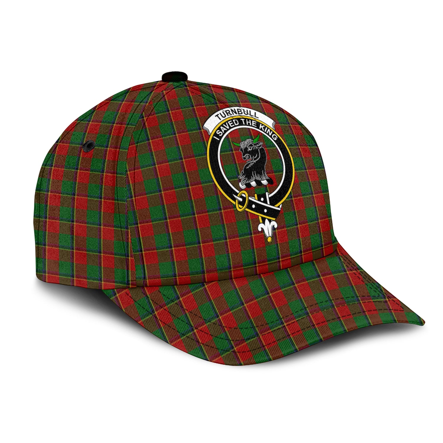 Turnbull Tartan Classic Cap with Family Crest - Tartan Vibes Clothing