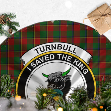 Turnbull Tartan Christmas Tree Skirt with Family Crest