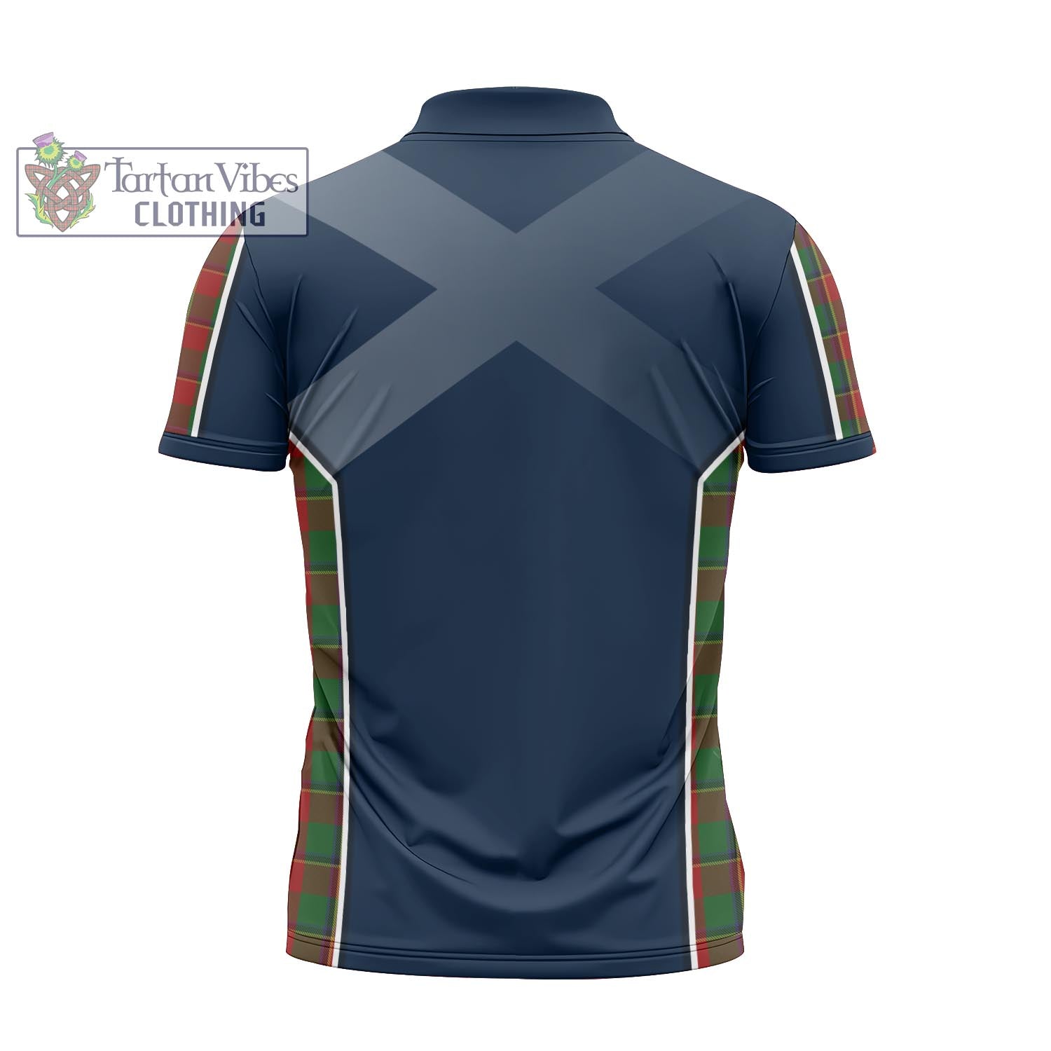 Tartan Vibes Clothing Turnbull Dress Tartan Zipper Polo Shirt with Family Crest and Scottish Thistle Vibes Sport Style