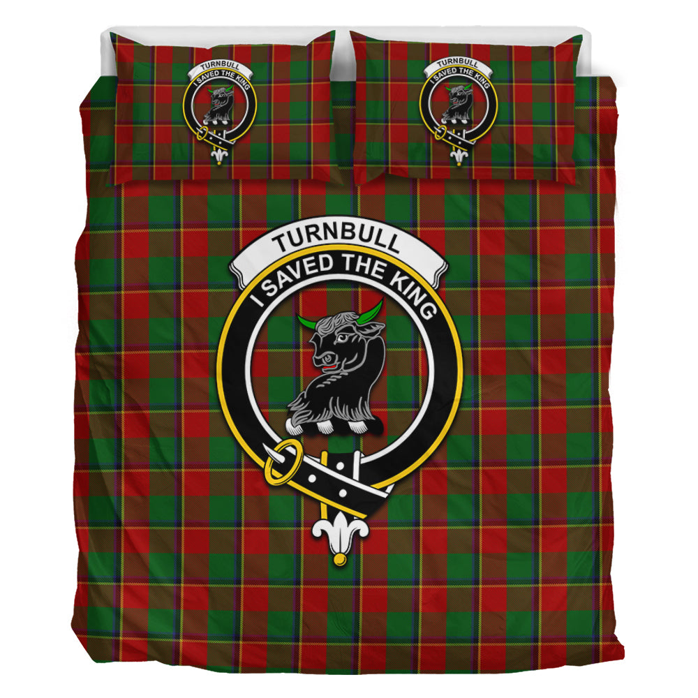 Turnbull Tartan Bedding Set with Family Crest - Tartan Vibes Clothing