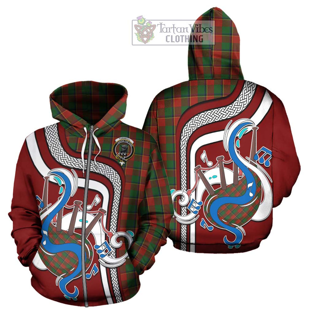 Turnbull Tartan Hoodie with Epic Bagpipe Style - Tartanvibesclothing Shop