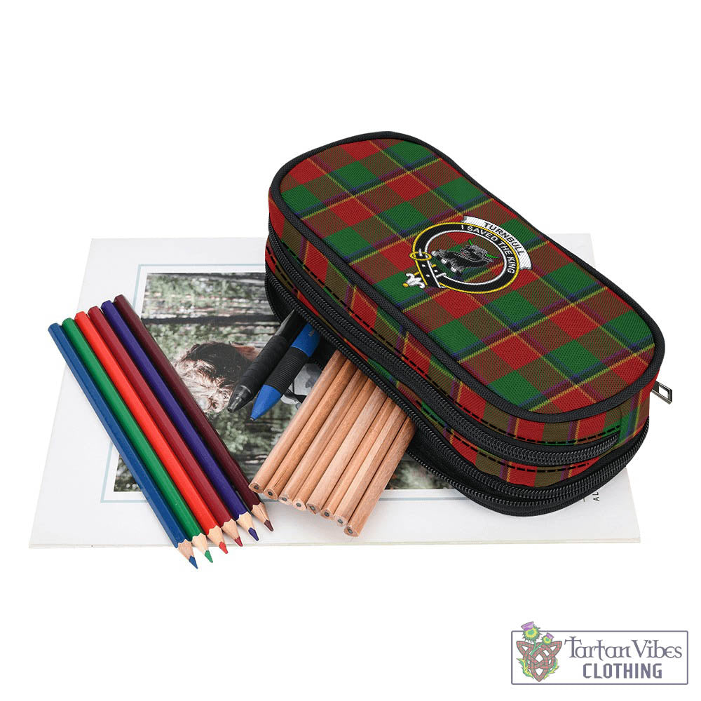 Tartan Vibes Clothing Turnbull Dress Tartan Pen and Pencil Case with Family Crest