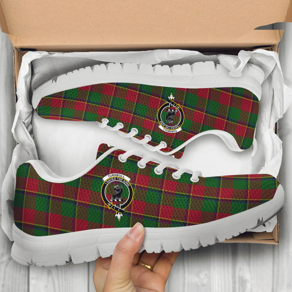 Turnbull Tartan Sneakers with Family Crest - Tartan Vibes Clothing