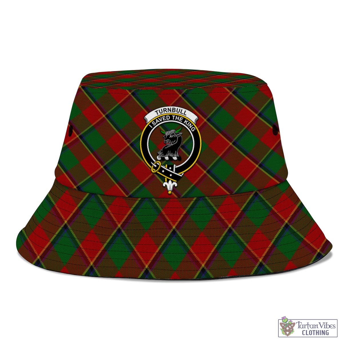 Tartan Vibes Clothing Turnbull Dress Tartan Bucket Hat with Family Crest