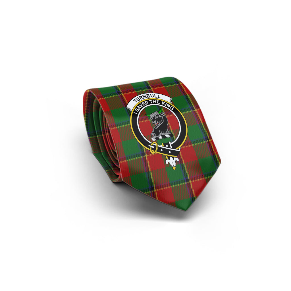 Turnbull Tartan Classic Necktie with Family Crest - Tartan Vibes Clothing