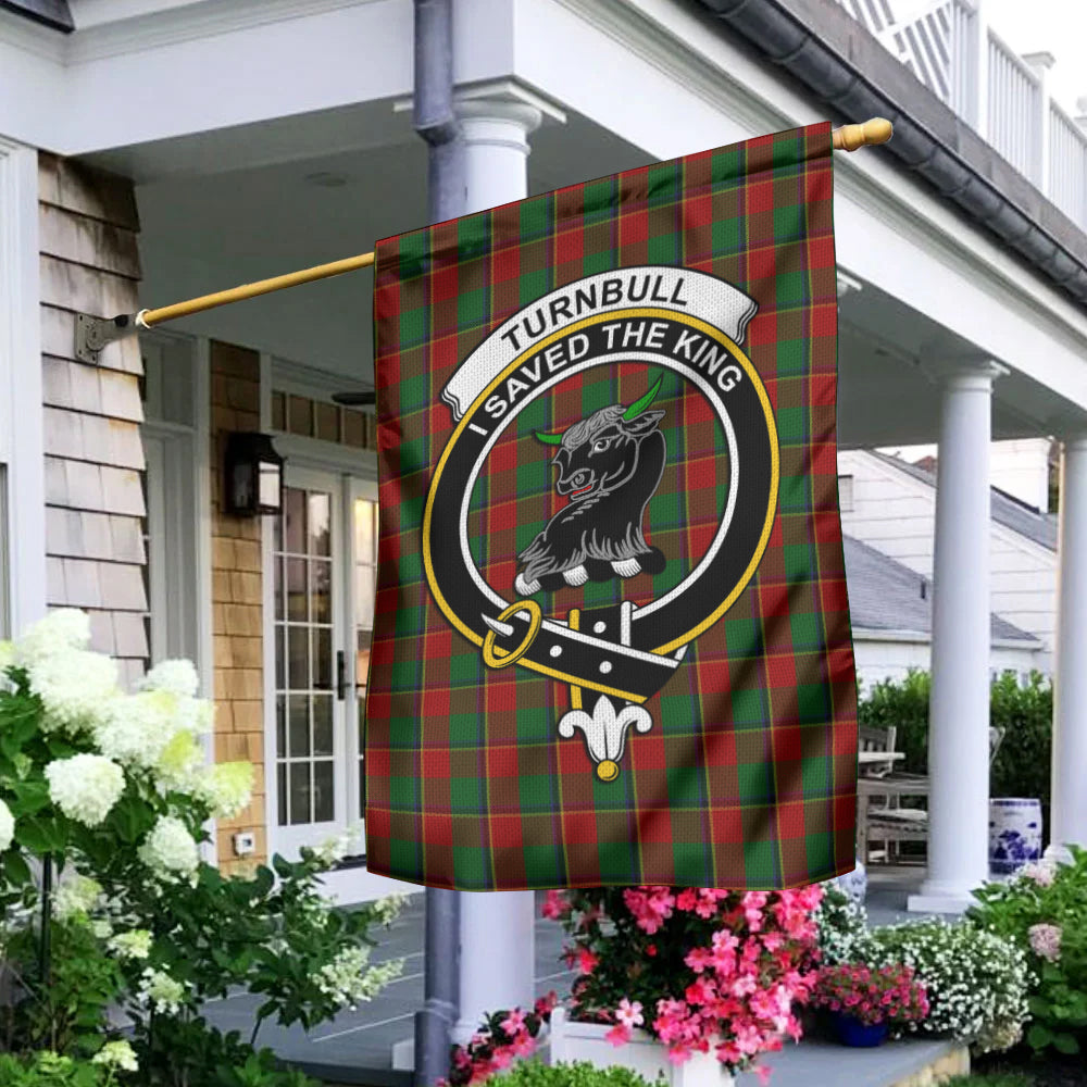 Turnbull Tartan Flag with Family Crest - Tartan Vibes Clothing