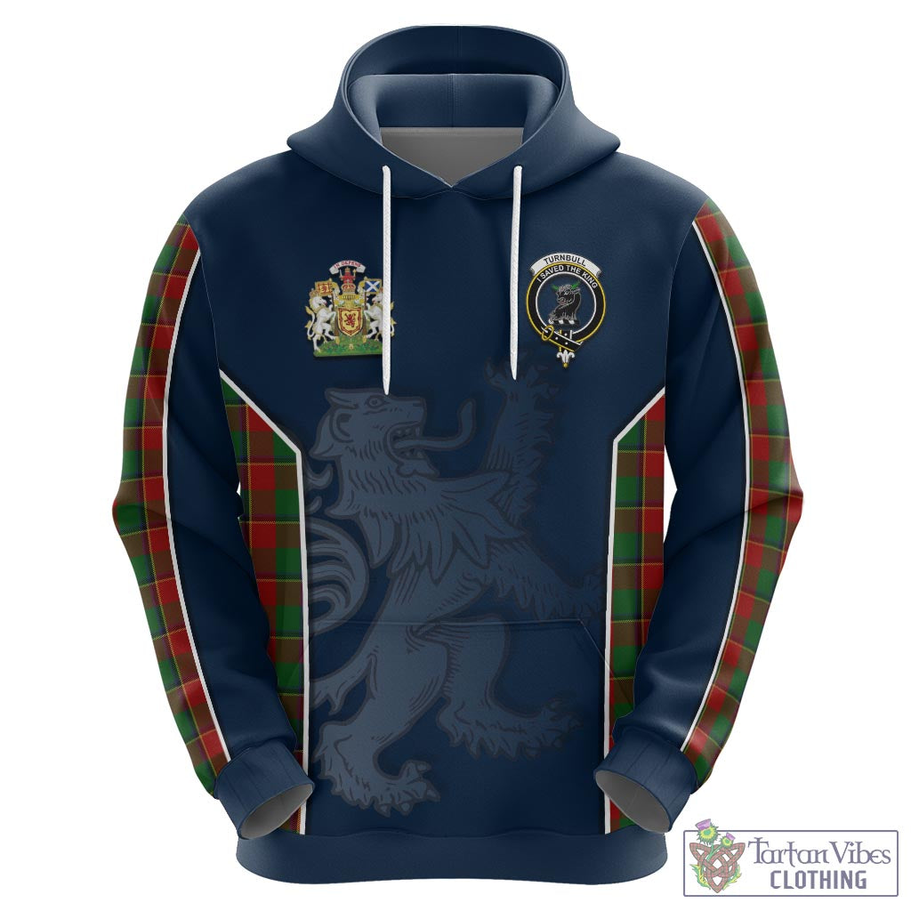 Tartan Vibes Clothing Turnbull Dress Tartan Hoodie with Family Crest and Lion Rampant Vibes Sport Style