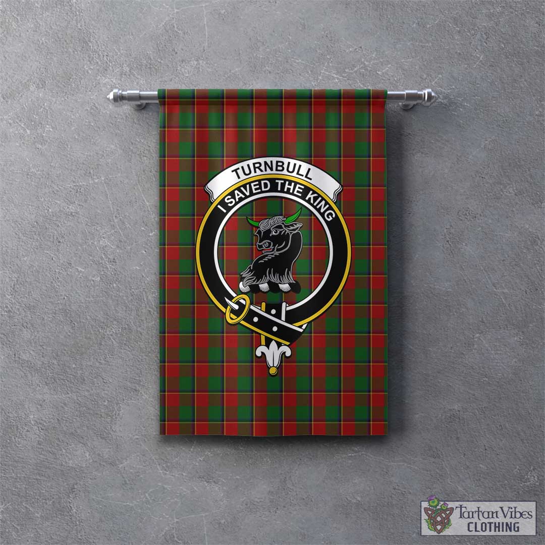 Tartan Vibes Clothing Turnbull Dress Tartan Gonfalon, Tartan Banner with Family Crest